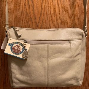 Leather Stone Mountain Taupe Crossbody/Shoulder Purse - New With Tags - $47